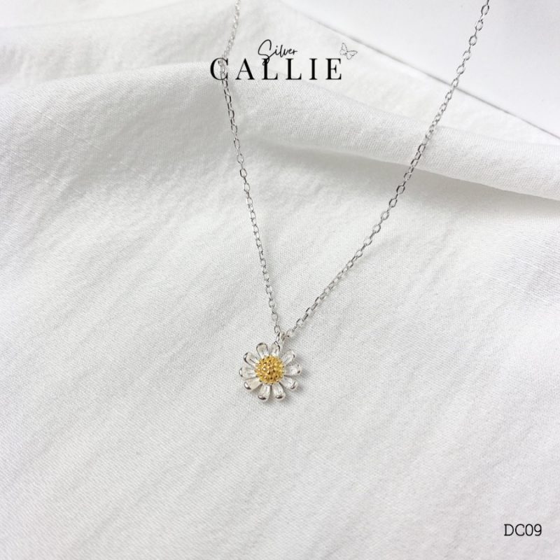 DC09 - Dây chuyền Callie Silver hoa cúc full cánh Daisy - 004