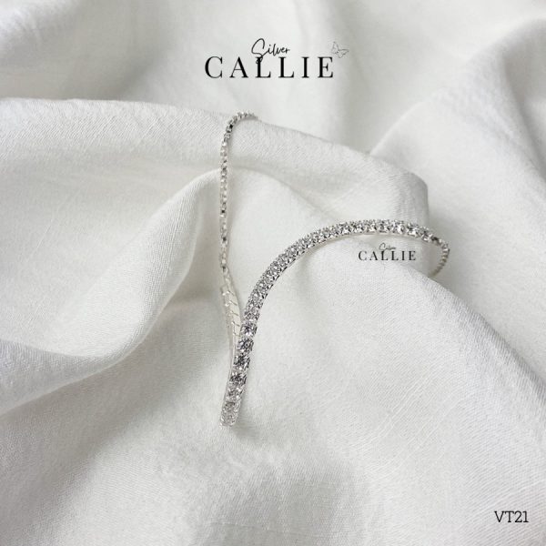 Vòng tay bạc Callie Silver đính full đá - VT21.3