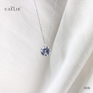 DC31 - Dây chuyền Callie Silver mặt hạt đá rời