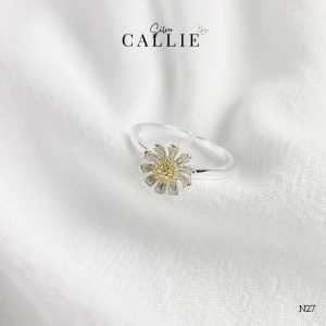 N27 - Nhẫn bạc Callie Silver hoa cúc full cánh 2