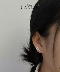 Alternative view of BT124 - Bông tai bạc Callie Silver chiếc lá