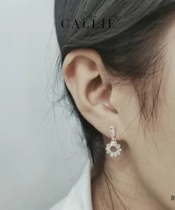 Alternative view of BT158 - Bông tai bạc Callie Silver đá tòn ten