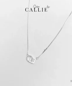 DC131 - Dây chuyền bạc Callie Silver hình vuông tròn