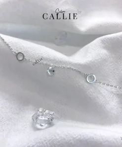 VT79 - Lắc tay bạc Callie Silver đá rơi