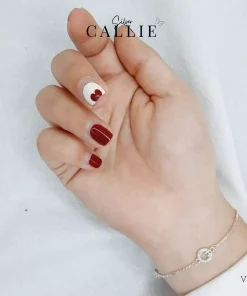 Alternative view of VT105 - Lắc tay bạc Callie Silver vòng tròn chữ H