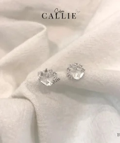 BT106 - Bông tai bạc Callie Silver vòng nguyệt quế