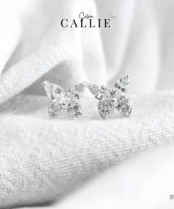 BT108 - Bông tai bạc Callie Silver bươm bướm lớn