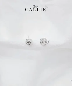 BT121 - Bông tai bạc Callie Silver bi tròn