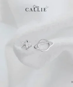 BT133 - Bông tai bạc Callie Silver hành tinh ngôi sao