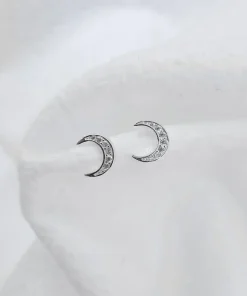 BT135 - Bông tai bạc Callie Silver mặt trăng