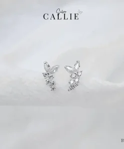 BT149 - Bông tai bạc Callie Silver dãy đá nhỏ