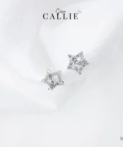 BT152 - Bông tai bạc Callie Silver ngôi sao đính đá