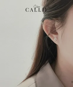 Alternative view of BT152 - Bông tai bạc Callie Silver ngôi sao đính đá