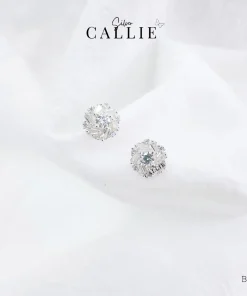 BT153 - Bông tai bạc Callie Silver đính đá dạng