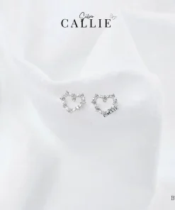 BT162 - Bông tai bạc Callie Silver trái tim