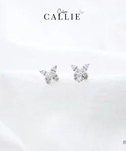 BT164 - Bông tai bạc Callie Silver bướm thiết kế không dây