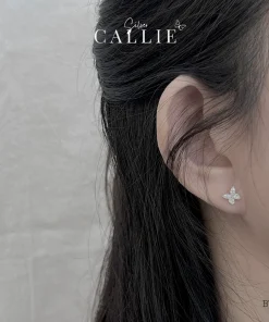 Alternative view of BT164 - Bông tai bạc Callie Silver bướm thiết kế không dây