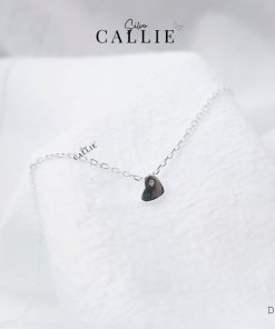 DC136 - Dây chuyền bạc Callie Silver trái tim nhỏ đính 1 viên đá