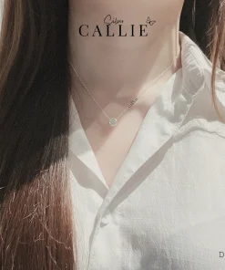Alternative view of DC137 - Dây chuyền bạc Callie Silver 1 viên đá