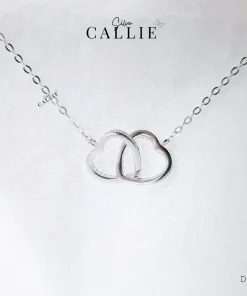 DC159 - Dây chuyền bạc Callie Silver trái tim lồng vào nhau
