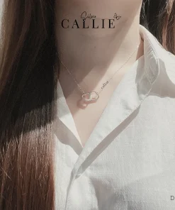 Alternative view of DC159 - Dây chuyền bạc Callie Silver trái tim lồng vào nhau