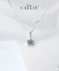 Alternative view of DC163 - Dây chuyền bạc Callie Silver đính đá kèm viên chủ