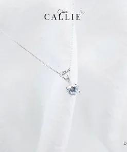 Alternative view of DC164 - Dây chuyền bạc Callie Silver tai thỏ 1 viên chủ