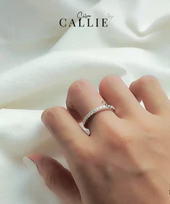 Alternative view of N182 - Nhẫn bạc Callie Silver đính đá Mois