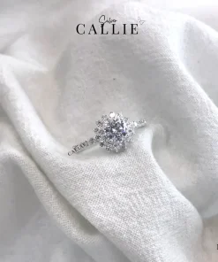 N183 - Nhẫn bạc Callie Silver đế bông tuyết viên chủ