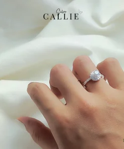 Alternative view of N183 - Nhẫn bạc Callie Silver đế bông tuyết viên chủ