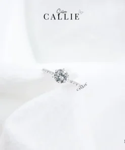 N198 - Nhẫn bạc Callie Silver viên chủ đá 1 hàng