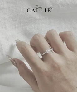 Alternative view of N198 - Nhẫn bạc Callie Silver viên chủ đá 1 hàng