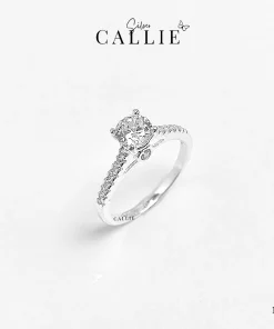 N201 - Nhẫn bạc Callie Silver viên chủ đá 1 hàng