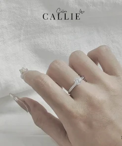 Alternative view of N201 - Nhẫn bạc Callie Silver viên chủ đá 1 hàng