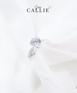N202 - Nhẫn bạc Callie Silver viên chủ đá 1 hàng