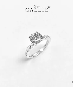 N203 - Nhẫn bạc Callie Silver viên chủ đá 1 hàng