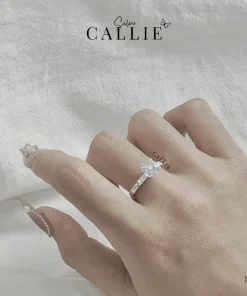 Alternative view of N203 - Nhẫn bạc Callie Silver viên chủ đá 1 hàng