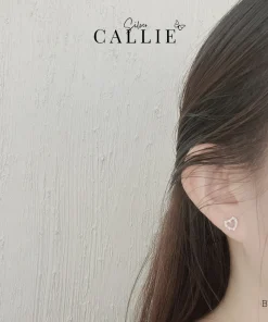 Alternative view of BT162 - Bông tai bạc Callie Silver trái tim