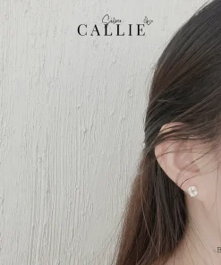 Alternative view of BT151 - Bông tai bạc Callie Silver lá hoa