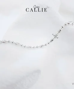 VT103 - Lắc tay bạc Callie Silver sợi trơn