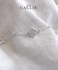 VT91 - Lắc tay bạc Callie Silver hình thoi