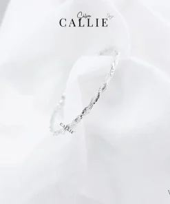 VT96 - Vòng tay bạc Callie Silver dạng xoắn dẻo