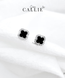 BT107 - Bông tai bạc Callie Silver cỏ 4 lá