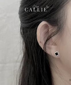 Alternative view of BT107 - Bông tai bạc Callie Silver cỏ 4 lá