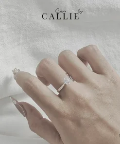 Alternative view of N188 - Nhẫn bạc Callie Silver 1 viên chủ chấu 4