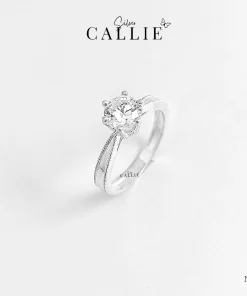 N207 - Nhẫn bạc Callie Silver 1 viên chủ
