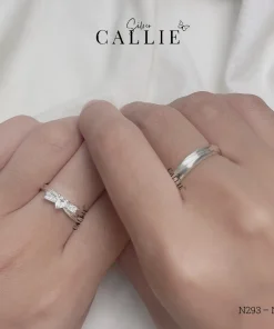 Alternative view of N293 - N294: Nhẫn bạc đôi thiết kế Callie Silver