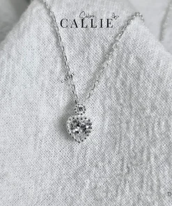 DC139 - Dây chuyền bạc Callie Silver đá trái tim