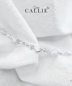 VT108 - Lắc tay bạc Callie Silver trái tim
