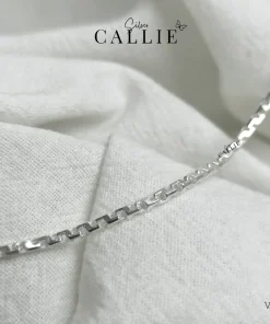 VT113 - Lắc tay bạc Callie Silver móc nối vuông